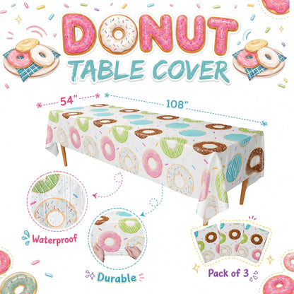 Blue Orchards Science Table Covers (Pack of 3) - 54"x108" XL - Science Birthday Party Decorations, Chemistry Party, Laboratory Theme Table Cloth