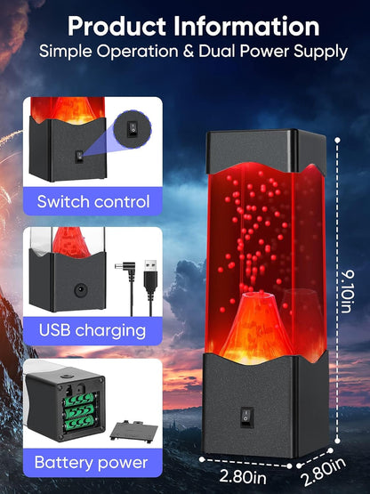 Volcano Night Light for Kids Adults,Fun Kids Gifts for Birthday Christmas,Unique Home Bedroom Bed Desk Decor Mood Light,Volcanic Science Kit Educate Autistic Toys,Bedside Table lamp for Son Grandson