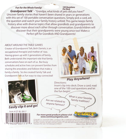 Grandparent Talk by Around the Table Games - Portable, Meaningful Conversation Starters