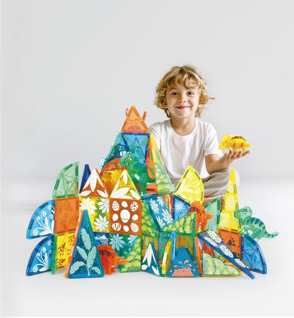 MEGAGONTILES Marble Run Magnetic Tiles Set 120PCS | STEM-Authenticated Magnetic Building Blocks with Marble Track Pieces | Educational Construction Toy for Kids Ages 3–8 (Boys & Girls)