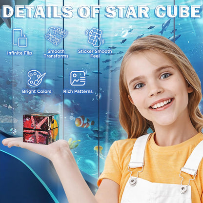 Star Cube Magic Cube Set, 2 in 1 Yoshimoto Cube for Kids and Adults, Toy for Boys and Girls Ages 8-12