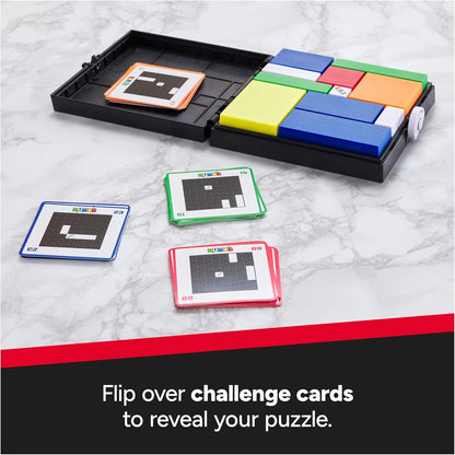 Rubik’s Cube, Gridlock Game, The Problem-Solving Puzzle Game Based on The Iconic Rubik’s Cube, Problem-Solving Brain Teaser, Classic Color-Matching Puzzle, 1 or More Players, for Ages 7 & Up