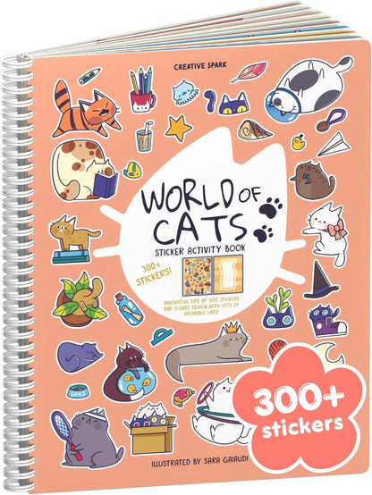 Animals Habitat 500+ Kids Sticker Book by Cupkin Toddler Airplane Travel Activity Coloring and Sticker Book, Road Trip Essentials, 12 Coloring Pages + 12 Scenes for Ages 2–8 Years - Colors A