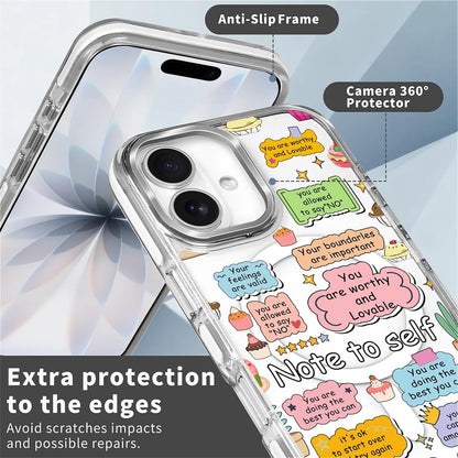 for iPhone 17 Pro Max Case [Compatible with Magsafe],Girls Women Clear Magnetic Case Silicone Shockproof Protective Cover with Pattern Colorful Motivational Letters