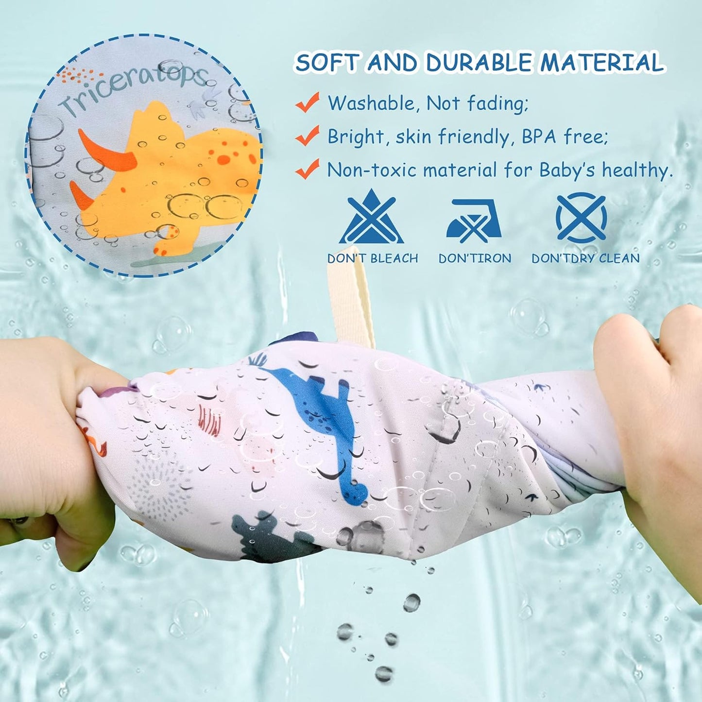 Richgv Baby Books Toys 0-6-12 Months, Baby Boy Gifts Touch and Feel Crinkle Books with Dino Doll, Newborn Infant Carseat Toys 6-9-12 Months Shower Gifts Easter Basket Stuffers
