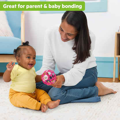 Bright Starts Oball Musical Toy, Jingle & Shake Pal, BPA-Free Easy-Grasp Baby Rattle Toy, Ages Newborn+