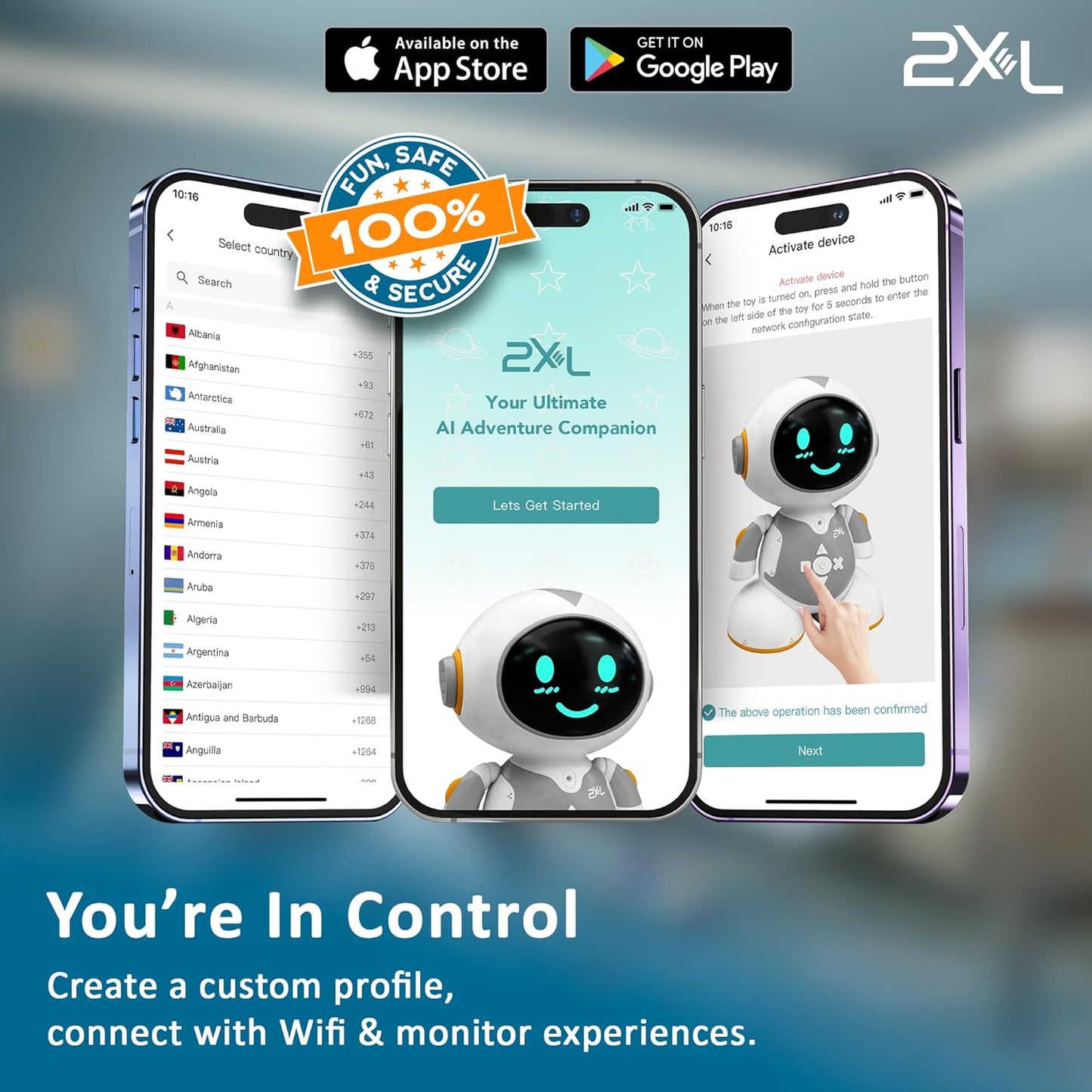 2XL Interactive Robot Toy for Kids – Smart Learning Games, Stories, Quizzes & 40+ Languages | Voice Interaction, Parental Controls & Safe AI Technology