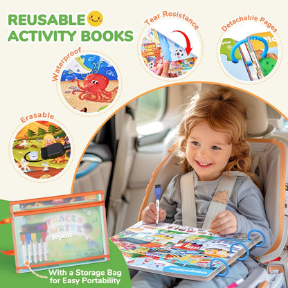JoyCat Seek & Find Game Books - Preschool Learning Activity for Toddlers & Kids Ages 3-5, Travel Activities Toys for Road Trip Car Airplane, Busy Book, Birthday Gifts for Girls and Boys Ages 4-8