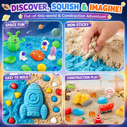 Dino & Ocean Sensory Bin, Dino & Ocean Sensory Toys with Play Sand for Toddlers Boys and Girls,Kids Toys Gift Sand Box for Age 3 4 5 6 7 8