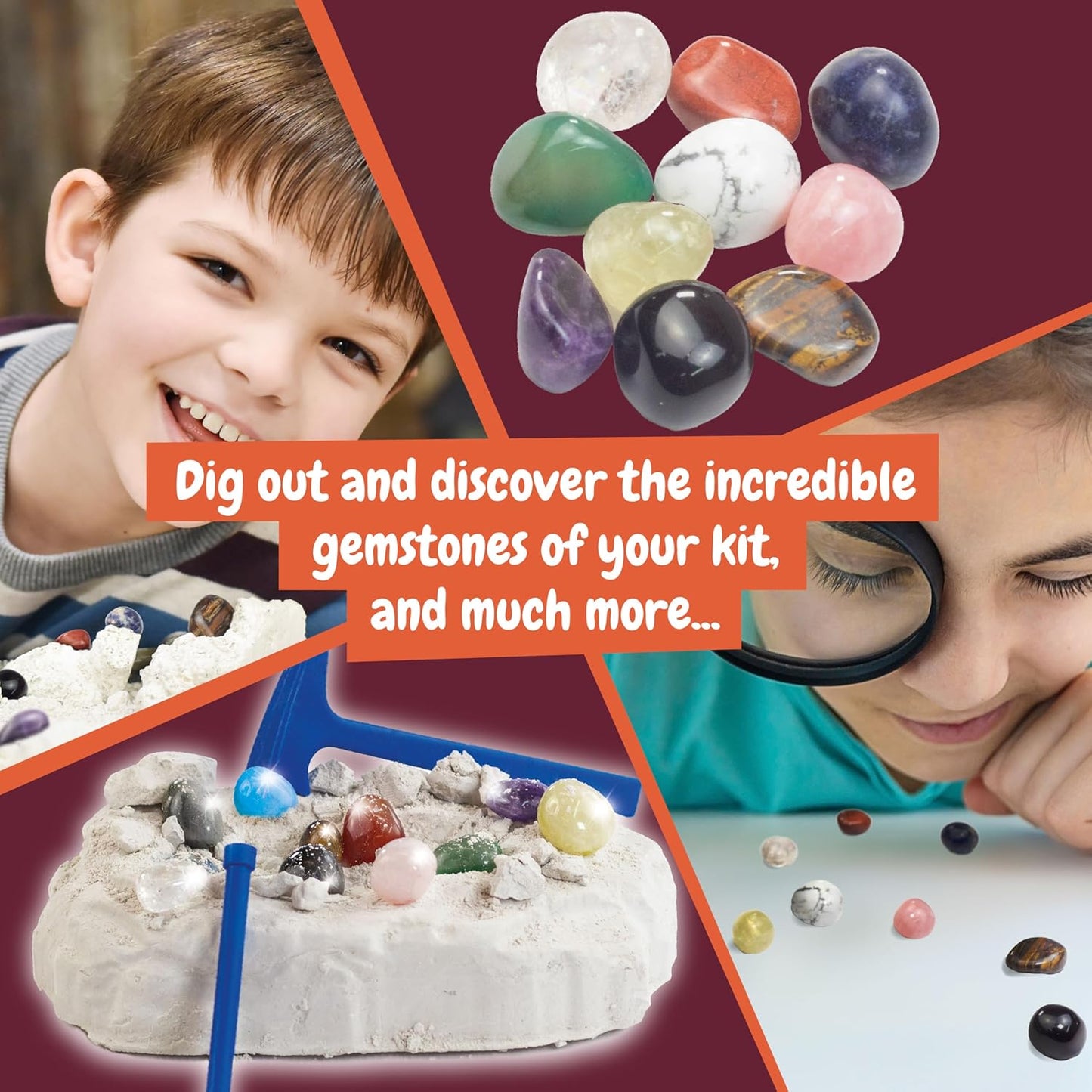 Science4you Fossil Digging Kit for Kids – Archeology, Excavation and Paleotology Kits for Kids, Fossil Dig, Stem Toy and Gift for Boys and Girls Age 6 7 8-12+