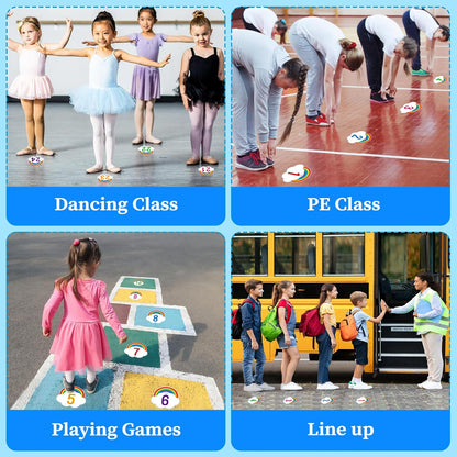 SICOHOME Number Spot Markers Stickers - 36Pcs Line up Spots for Classroom Floor Number Stickers for Classroom Line up Dots Numbers Floor Numbers Back to School Kindergarten Preschool Supplies