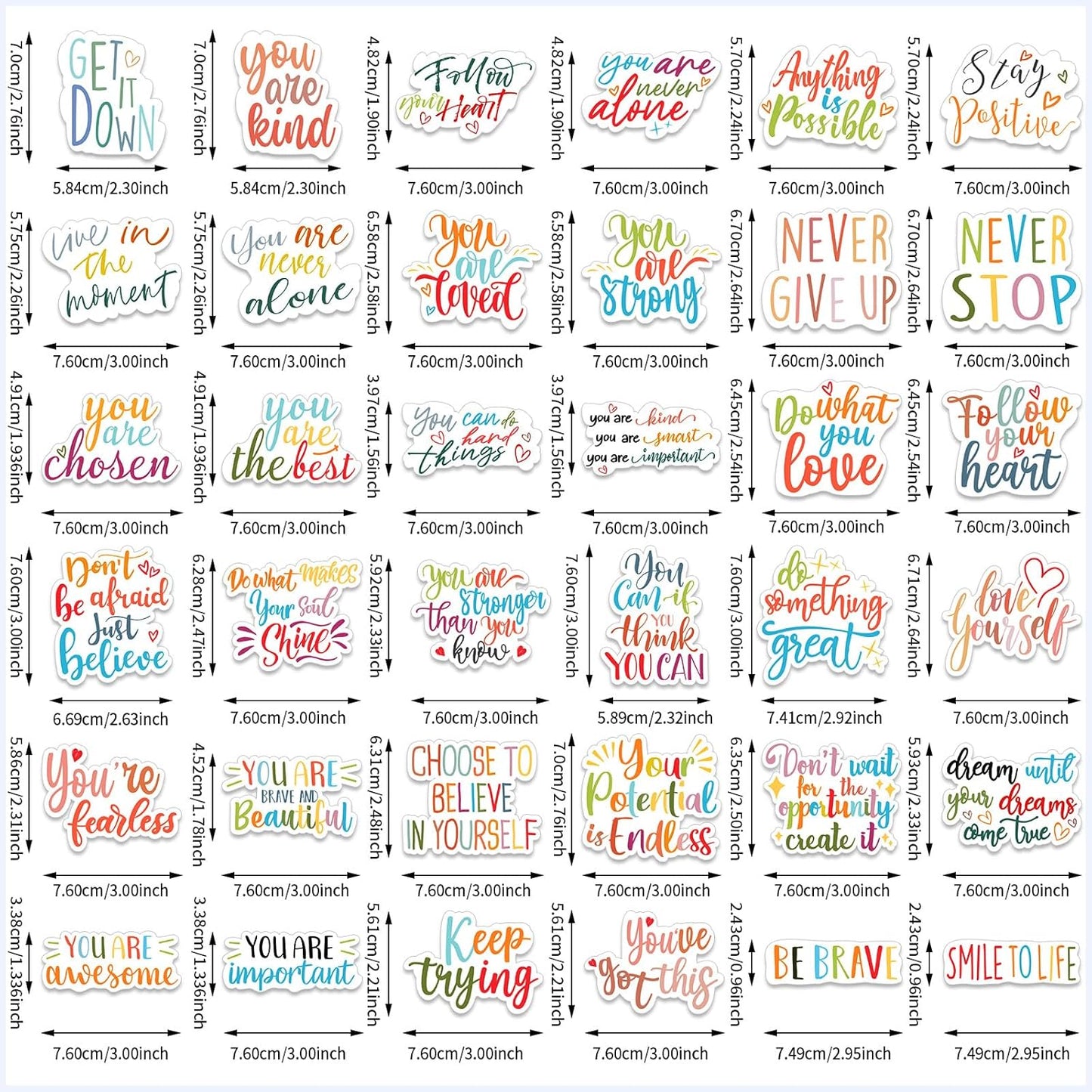 Sinmoe 36 Pieces Inspirational Fridge Magnets Locker Magnets for Girls Cute Motivational Quotes Refrigerator Decorations for Classroom Whiteboard School Car Office Accessories, 36 Styles