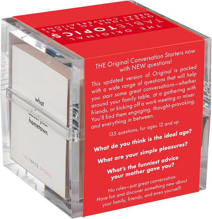 TableTopics - The Original Conversation Starter Cards - 135 Questions to Break the Ice & Build Connection with Friends, Acquaintances, & Coworkers - at Meetings, Parties, & at Home