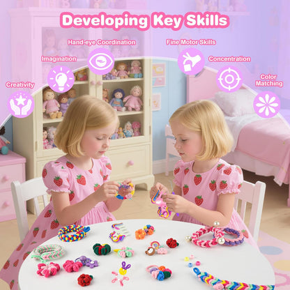 Nicella Bracelet Making Kit Gifts for Girls Ages 8-12, Weaving Loom Kit Toys, 1300+PCS Kids DIY Craft Kits with 2 Weaving Comb, Easter Gifts for Girls 6 7 8 9 10 11 12 Year Old
