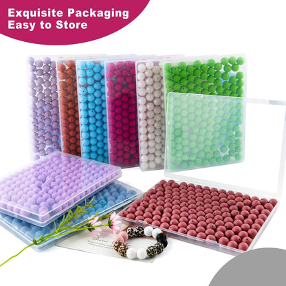 65Pcs 19mm Silicone Beads for Keychain Making Bracelet Necklace, Bulk Round Silicone Beads for Pens（Christmas Green） - Colors A