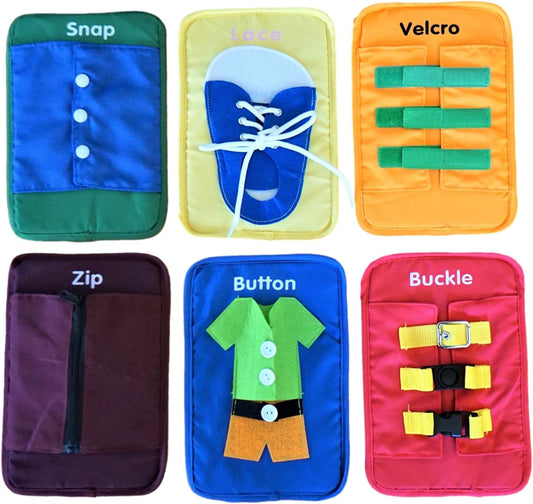 SENSORY4U Learning to Dress Busy Board - Montessori-Inspired Educational Toy for Toddlers and Kids, Develops Fine Motor and Basic Life Skills