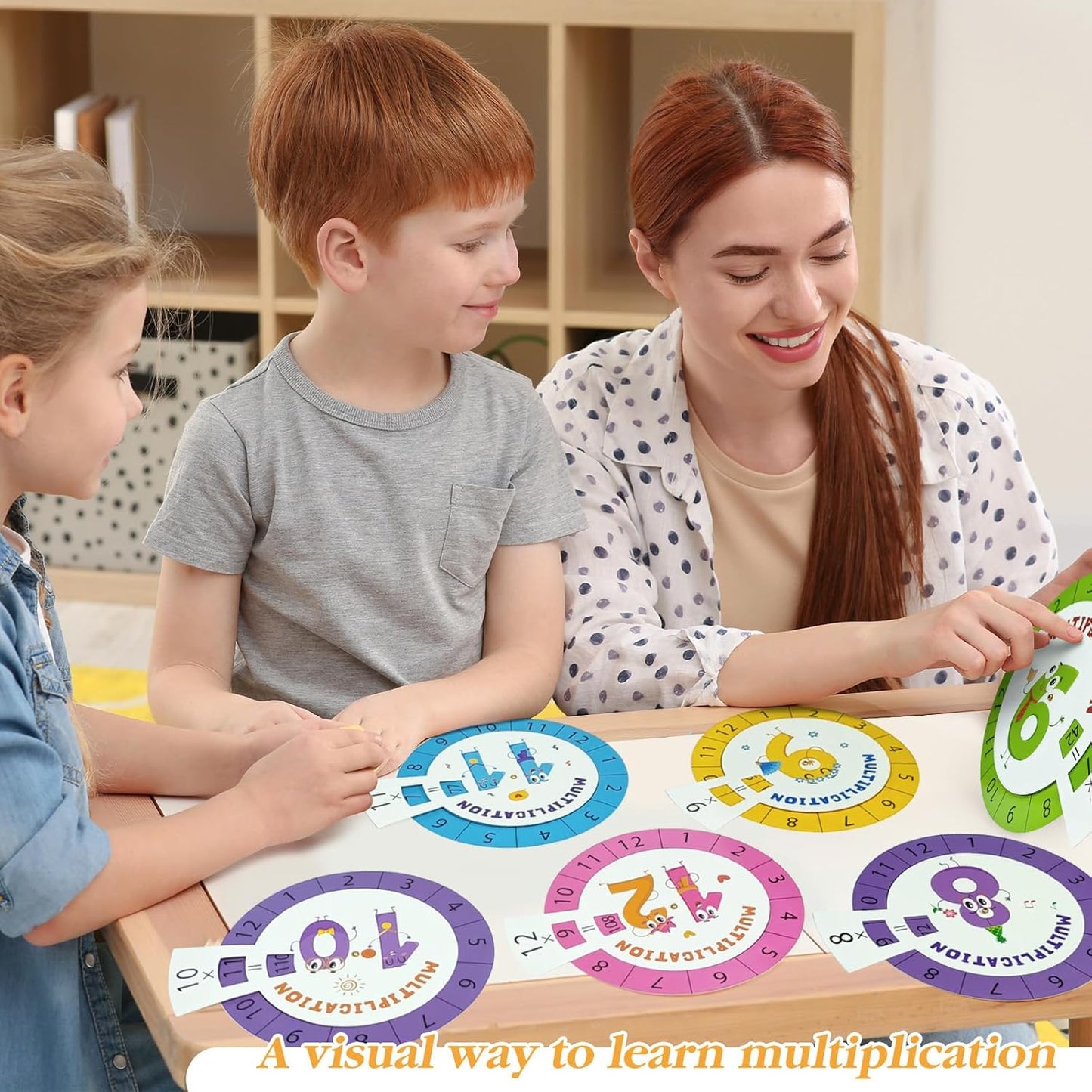 Cinrobiye Math Multiplication Game Multiplication Spinning Game 12Set Learning & Education Activities Cards for Classroom Must Haves Homeschool Supplies Multiplication Machine Rewards Prizes
