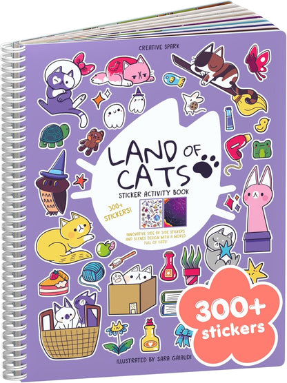 Animals Habitat 500+ Kids Sticker Book by Cupkin Toddler Airplane Travel Activity Coloring and Sticker Book, Road Trip Essentials, 12 Coloring Pages + 12 Scenes for Ages 2–8 Years - Colors A