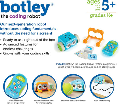 Learning Resources Botley the Coding Robot - Code Games for Boys and Girls, Robotics for Kids, STEM Programming, Scientific Building Toys, Engineering Gift Set