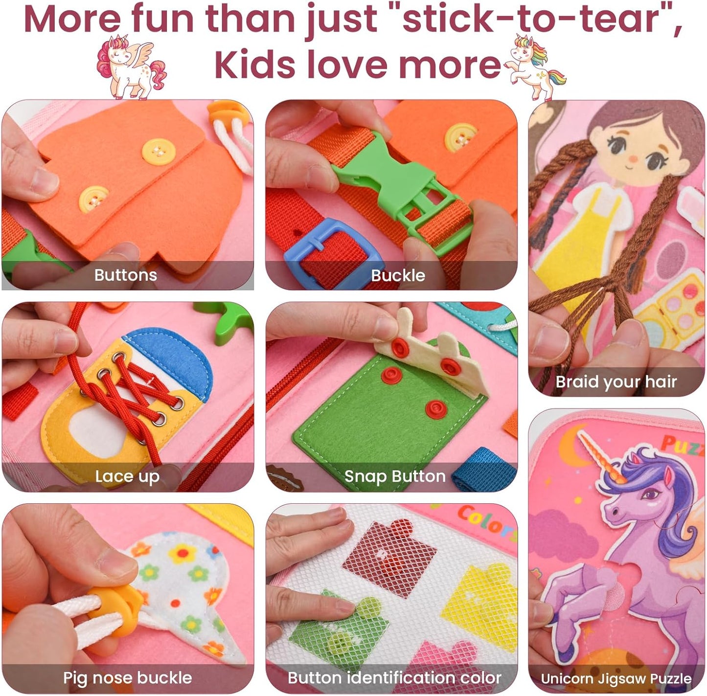Busy Book for Toddlers 1-3, Montessori Toys Busy Board for 1 2 3 4 Year Old Boy Girl Birthday Gift Educational Learning Quiet Activity Book Airplane Car Travel Toys for Tollders Kids 1-3