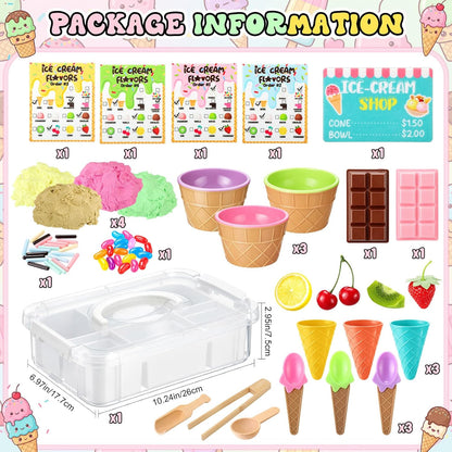 Thenshop Summer Aloha Juice Bar Sensory Bin Lemonade Stand Summer Sensory Bin Filler Sandbox Play Sand Kit Juice Stand Education Activities DIY Making Kit for Play Gift Sorting Counting Training