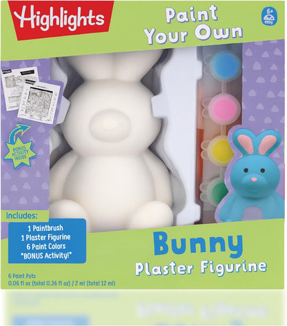 Highlights Paint Your Own Plaster Figurine & Activity Kits – DIY Art Sets with Figurines, Paints, Brush & Bonus Activities – Multiple Themes – Ages 6+