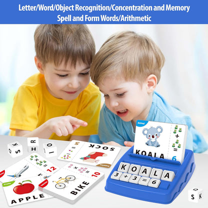 Yolscue Montessori Matching Letter Games,Educational Toys for 3-8 Year Olds Boys Girls,Alphabet Learning Toys for Kids Ages 3-8 Years,Birthday Party Gifts for 3-8 Year Olds Boys Girls(Blue)