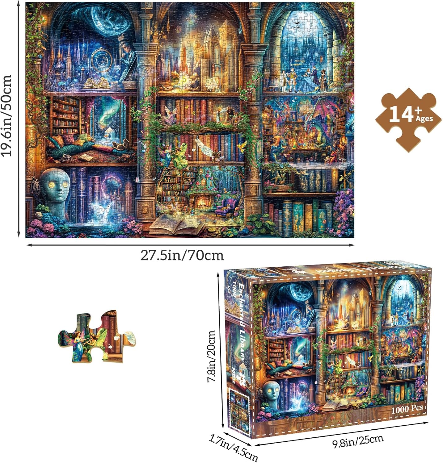 Puzzles for Adults 1000 Pieces,Seaview Campground Jigsaw Puzzle with 1:1 HD Poster, Perfect Interlocking No Dust, Stress Relief Ideal Gift for Family Games