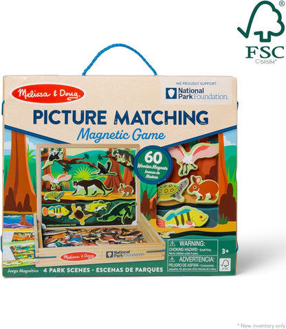 Melissa & Doug National Parks Wooden Picture Matching Magnetic Game Kids Animal Magnets Activity for Boys and Girls Ages 3+ - FSC-Certified Materials