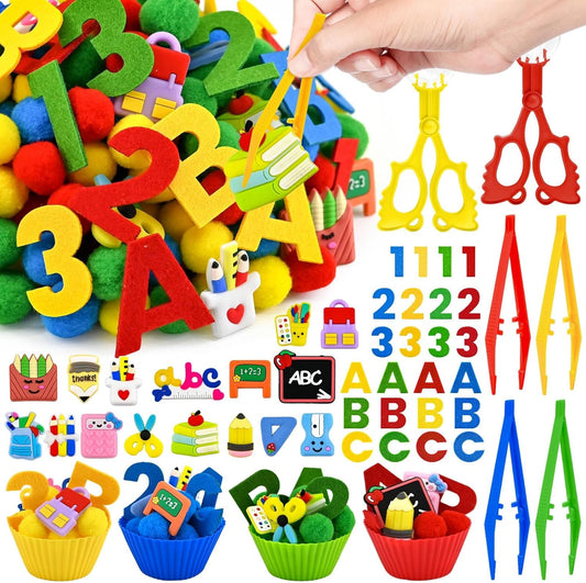 269 Pcs Easter Sensory Bin Filler Bunny Egg Flower Counting Sorting Sensory Bin Items Fine Motor Easter Counts for Spring Counting Decor