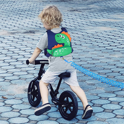 3 in 1 Toddler Harness Leash + Baby Anti Lost Wrist Link, Accmor Cute Dinosaur Child Safety Harness Tether, Kids Walking Wristband Assistant Strap Belt for Parent Boys Outdoor Activity (Black)