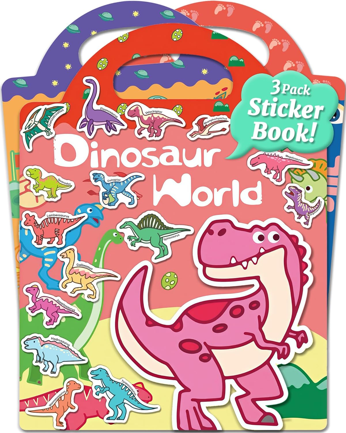 Benresive Reusable Sticker Book for Toddlers, Stickers for Kids, Travel Toys for Arts & Crafts Activities, Birthday Gift for Boys & Girls, Animals Dinosaurs Insects Themes