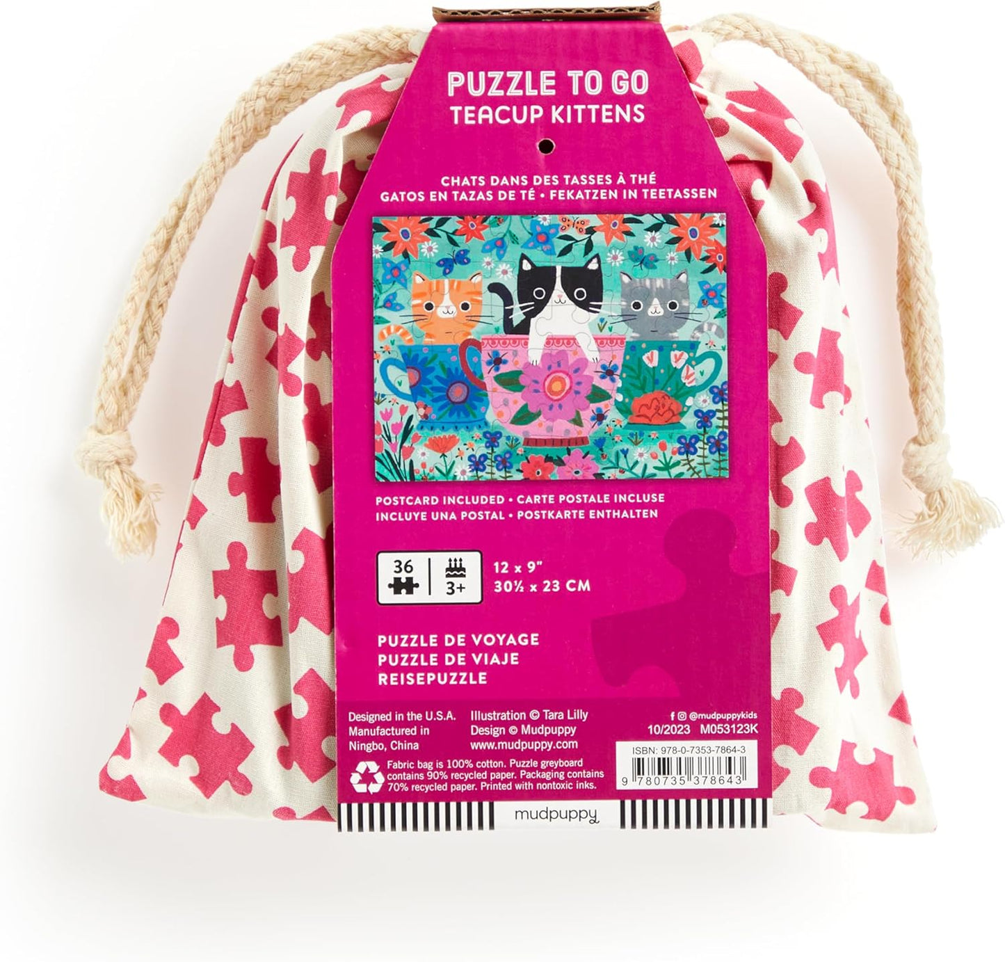 Mudpuppy Unicorn Magic – 36 Piece Puzzle to Go Featuring Sparkly Magical Unicorns Perfect Travel Activity for Children Ages 3 and Up