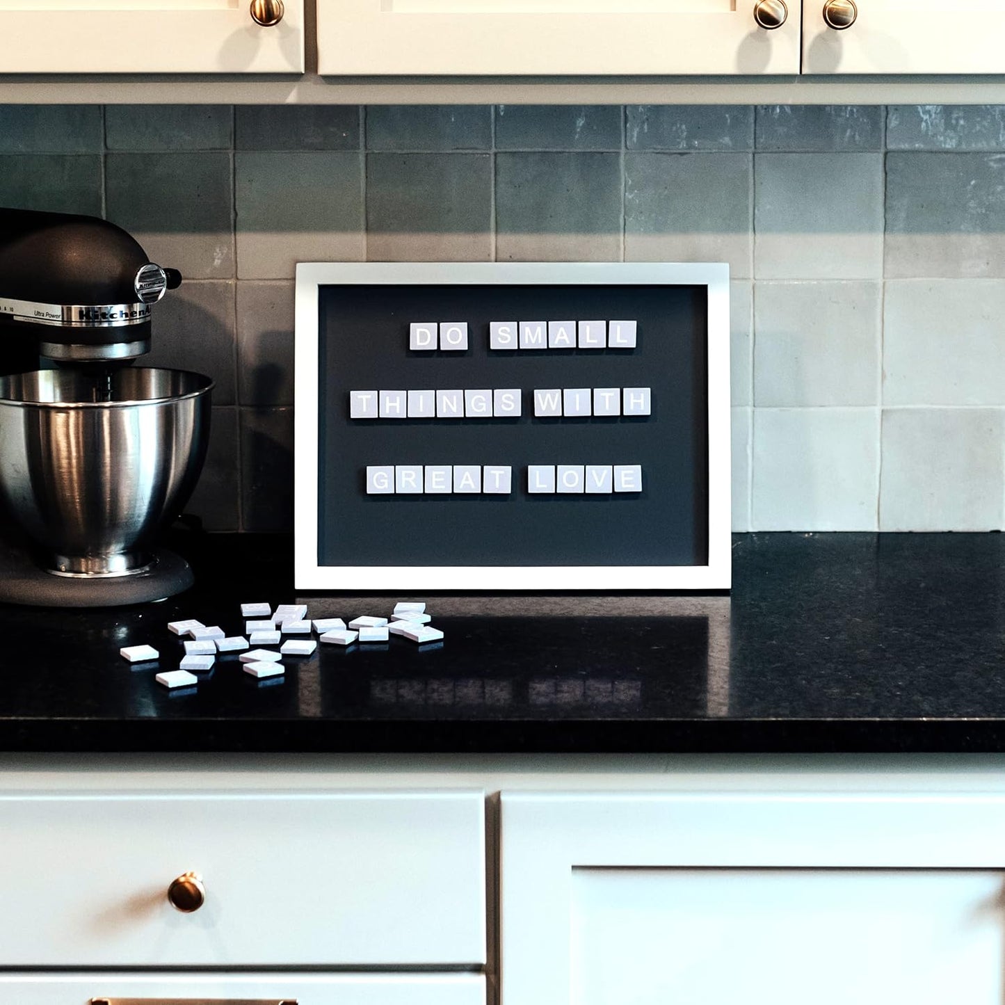 Stiles 100 Piece Wooden Magnetic Letter Tiles - Grey
