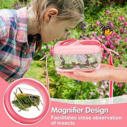 2Sets Bug Catcher for Kids - Sturdy Kids Bug Catching Kit Gifts with Collector Butterfly Net Tweezer, Bugs Habitat Outdoor Explorer Kit for Age 3 4 5 6 7 8, 8Pcs