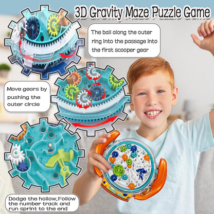 JRD&BS WINL The Ultimate Mind Puzzles for Ages 8-10 Challenge 3D Maze Game Brain Teaser Puzzles Toys for Children Teens and Adult Fun Travel Game for Kids Toys Labyrinth Game Marble Maze (Blue)