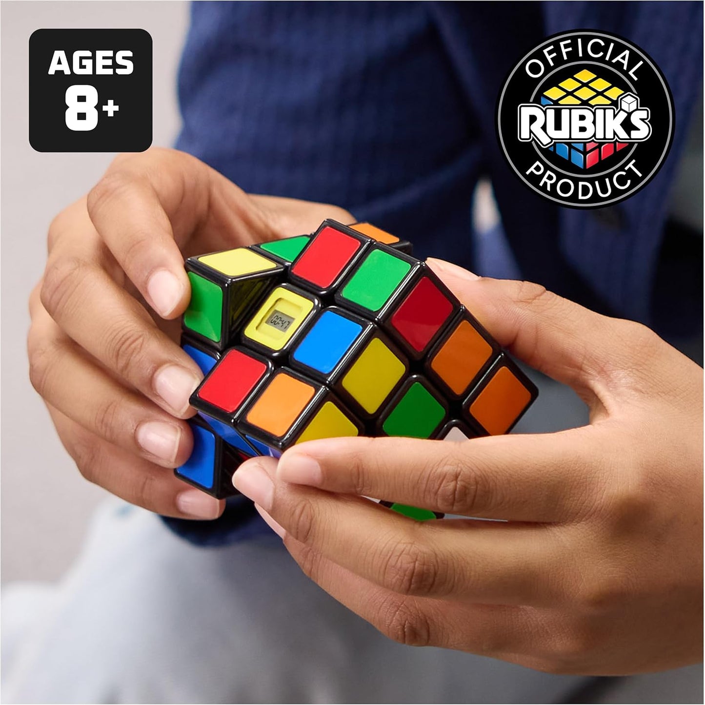 Rubik’s Cube, 3x3 Magnetic Speed Cube for Super Fast Solves, Twisting Fidget Toy, Challenging Brain Teaser & Sensory Puzzle for Adults, Teens, & Kids, for Ages 8 & Up