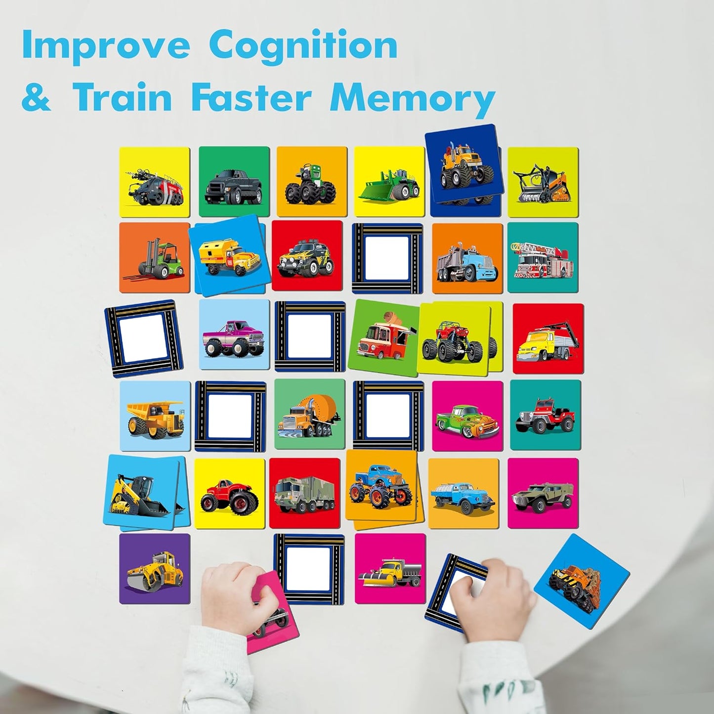 Hebayy 72 PCS Memory Matching Game, Real Animal Matching Cards for Toddlers 36 Pairs Memory Cards for Preschool 4 5 6 Years Old