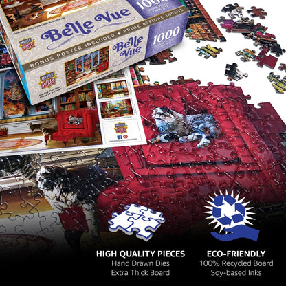 MasterPieces Floor Puzzle - Jumbo Size 80 Piece Jigsaw Puzzle for Kids - USA Map Shaped Puzzle - 3ftx2ft