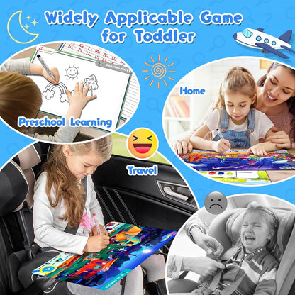 Baobrava Search and Find Book and Handwriting Practice Books Set, More Than 50+ Preschool Learning Activities for Toddler and Kids 3-8, Travel Games for Road Trip Car Airplane