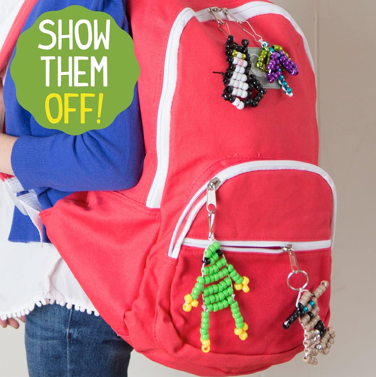 Made By Me Ultimate Bead Pets by Horizon Group USA, Bead Pets Crafts for Kids, Includes Over 1400 Beads, Cording, Keychains & Carabiner Clips, Design Templates, Storage Cases & More