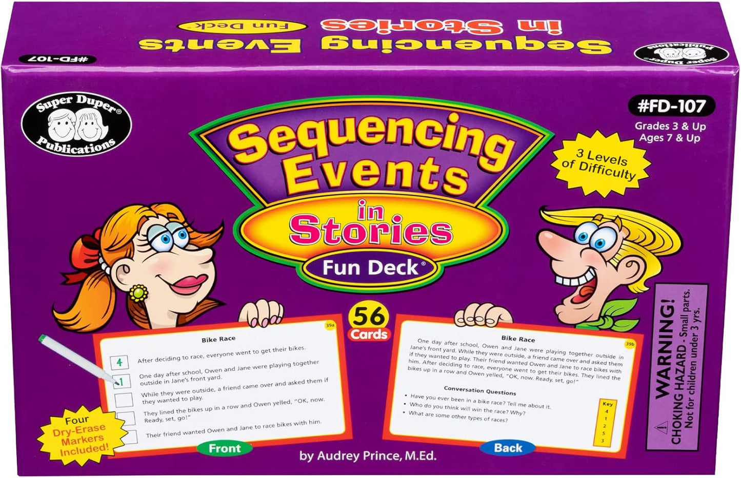 Super Duper Publications | Sequencing Events in Stories Fun Deck Flash Cards | Educational Learning Resource for Children