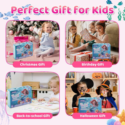 Floor Puzzles for Kids Ages 3-5, Unicorn Puzzles for Toddler Ages 4-6, 50 Pieces Jumbo Puzzles with Box, Unicorn Toys for Gifts 3-8 Years Old