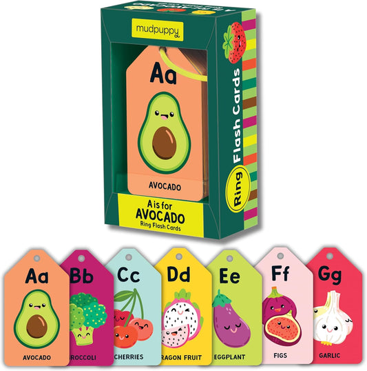 Mudpuppy My ABC's — Ring Flashcards 26 Durable Double Sided Alphabet Cards And Reclosable Ring With Colorful Art For Kids Ages 1+ Perfect For Preschool Or Travel For Teachers And Parents