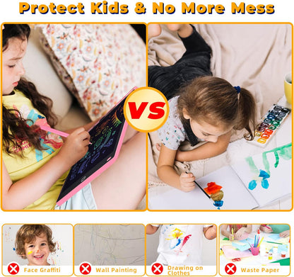 LCD Writing Tablet, 2 Packs Drawing Pads for Kids 3 4 5 6 Years Old 8.5 Inch Colorful Lines Doodle Scribble Boards Educational Toys for Boys Girls Road Trip EssentialsTravel Game Toys,Pink+Blue