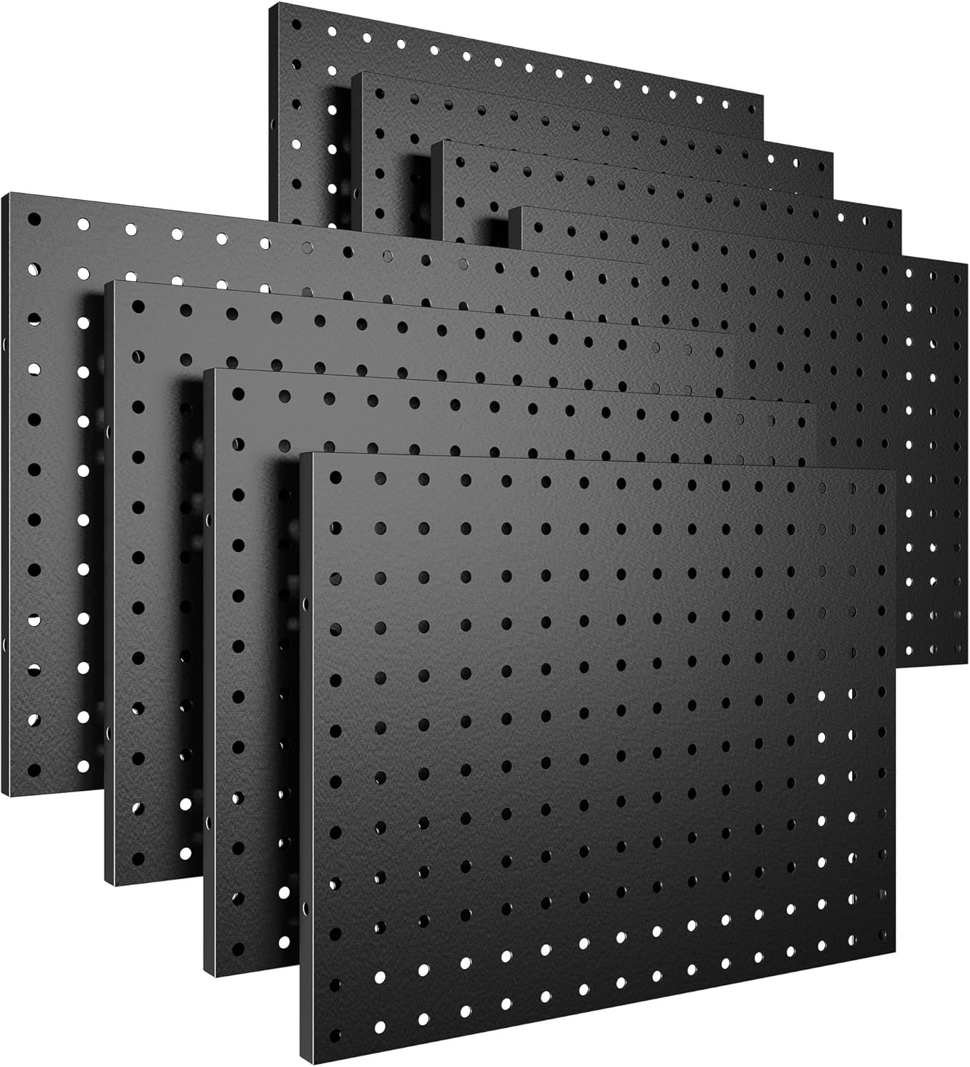 Spampur Peg Board, 4 Pack Metal PegBoard Organizer with Accessories, White Pegboard Panels with 50 Pcs Hooks and Baskets, Wall Organizer for Office, Craft Room Organization, Garage, Sewing Room