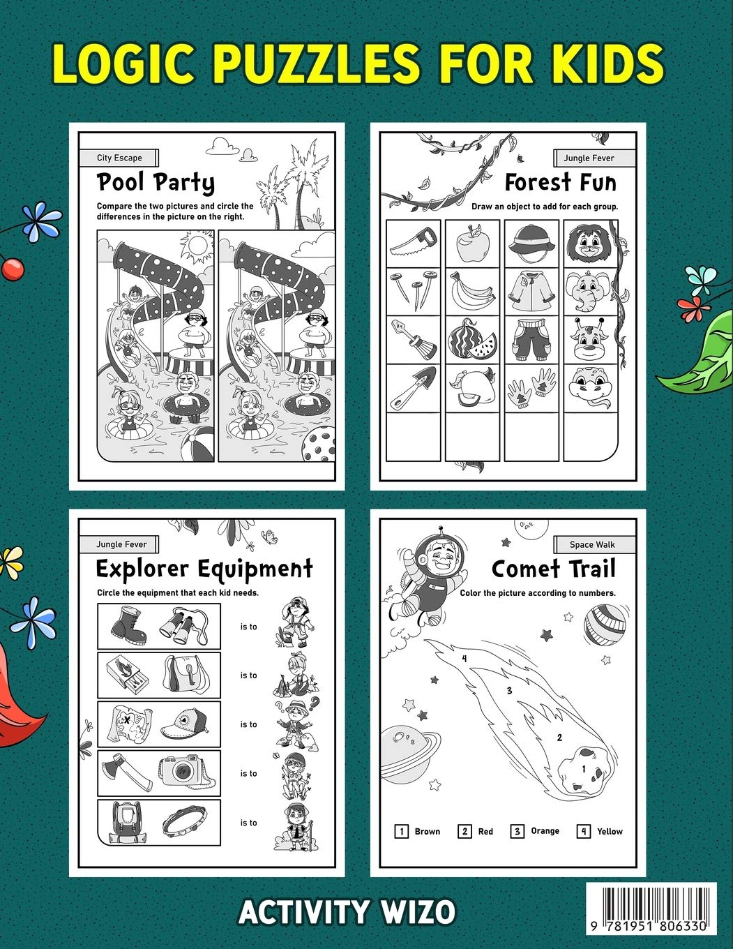 Logic Puzzles for Kids Ages 4-8: A Fun Educational Workbook To Practice Critical Thinking, Recognize Patterns, Sequences, Comparisons, and More!