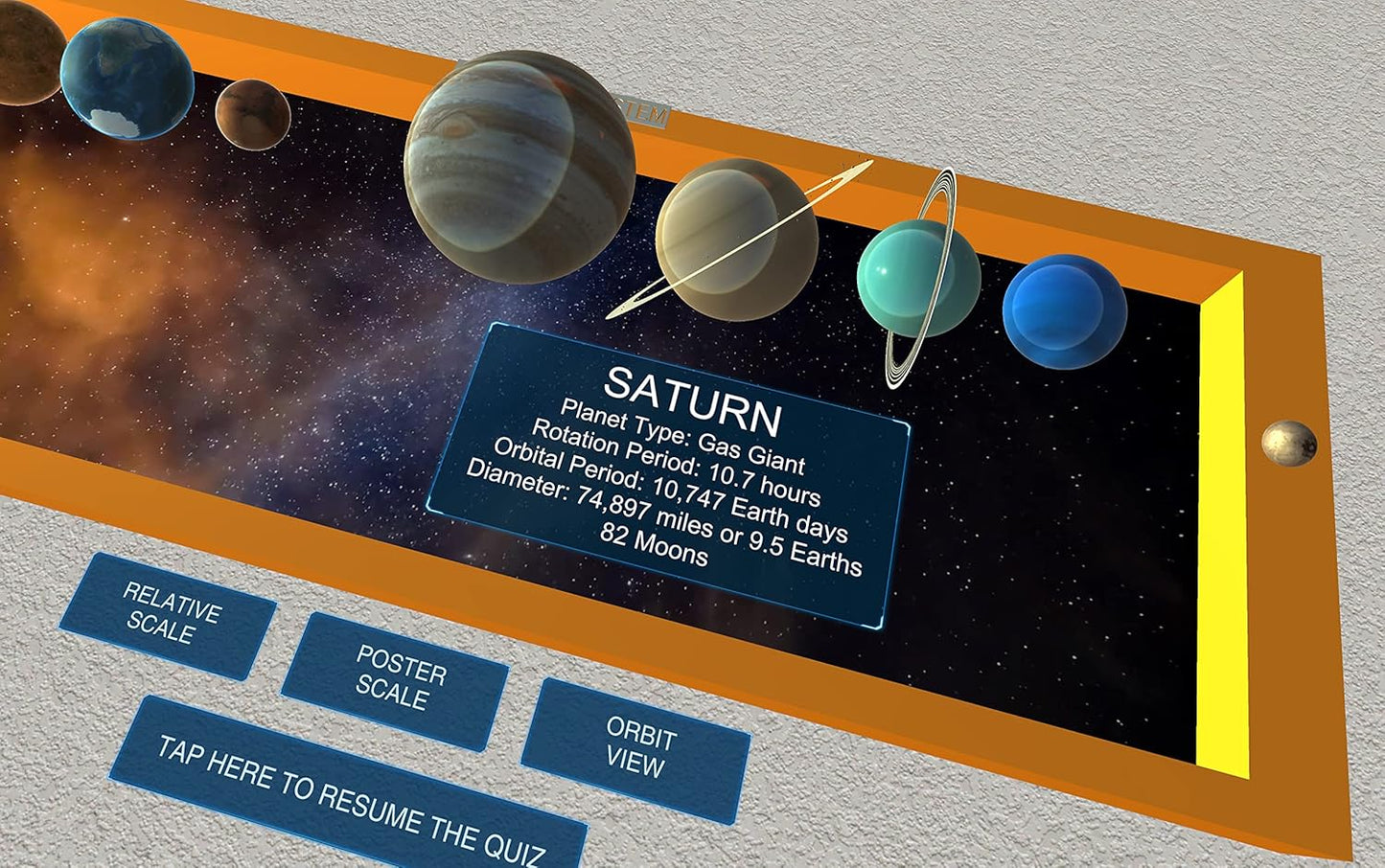 FarSight XR | Our Solar System: an Augmented Reality Poster (39" x 13") | Interactive STEM Education | Science Learning Resource | Virtual 3D Planet Models