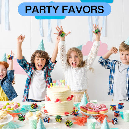 12 Pack Mini Cube Puzzles Perfect for Kids Birthday Party Favors, Classroom Prizes, School Rewards Stress Relief Toys and Easter or Christmas Stocking Stuffers Great as Goody Bag Fillers
