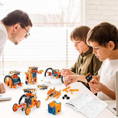 STEM 13-in-1 Education Solar Power Robots Toys for Boys Age 8+, Educational Toy DIY Science Kits for Kids, Building Experiment Robotics Set Birthday Gifts for 8+ Years Old Boys and Girls